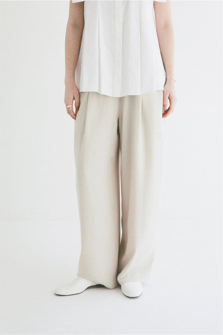 CLANE DRAWSTRING LOOSE TUCK PANTS — image 3