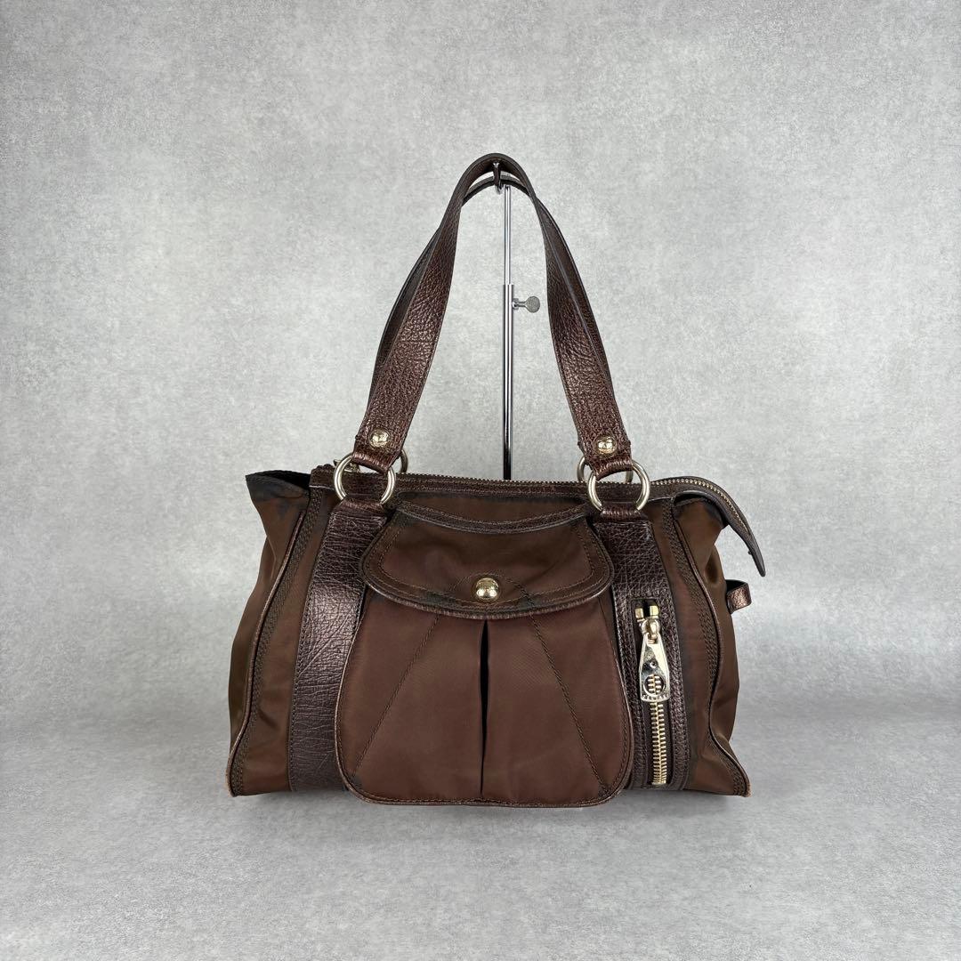 CELINE セリーヌ　ブギー　ハンドバッグ　ナイロン　ブラウン — image 2