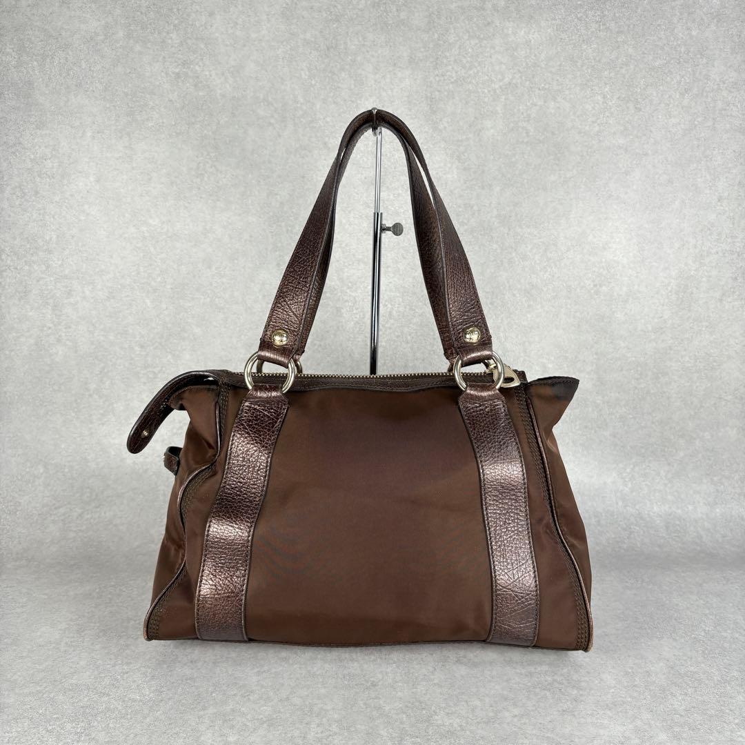 CELINE セリーヌ　ブギー　ハンドバッグ　ナイロン　ブラウン — image 3