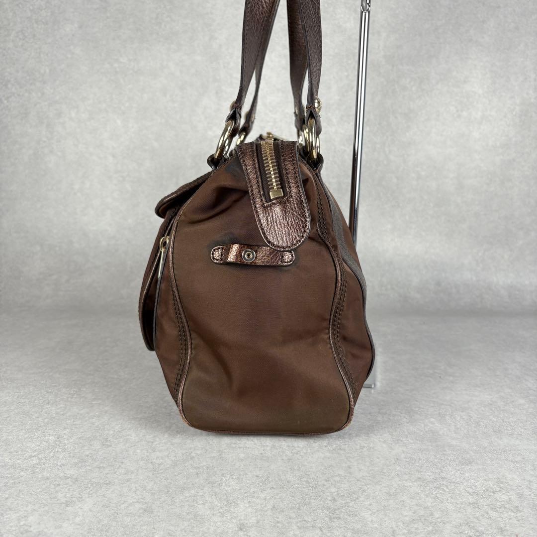 CELINE セリーヌ　ブギー　ハンドバッグ　ナイロン　ブラウン — image 4