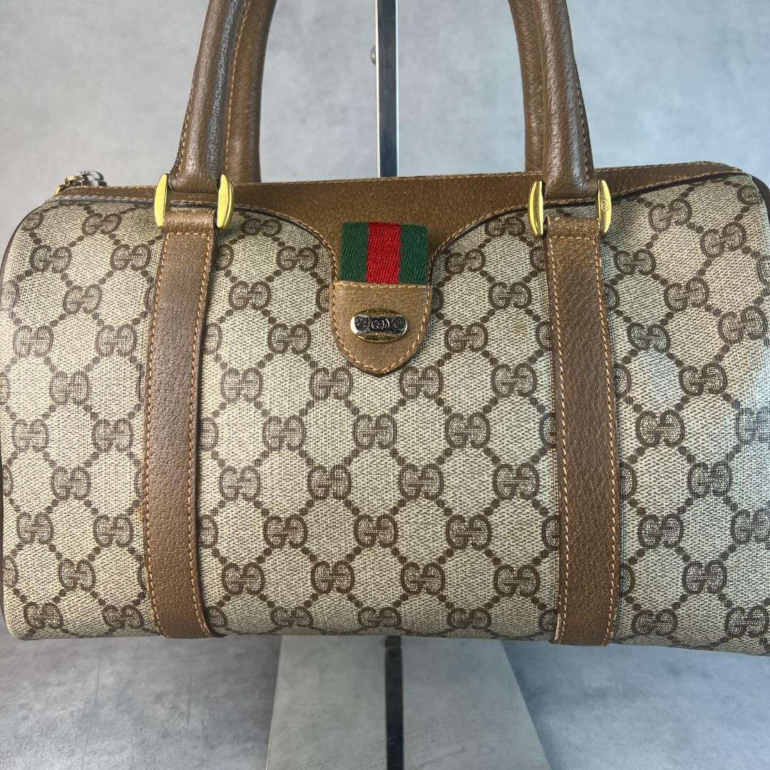 美品 オールドグッチ GUCCI GG ヴィンテージ ミニボストンバッグ 紙タグ — image 2