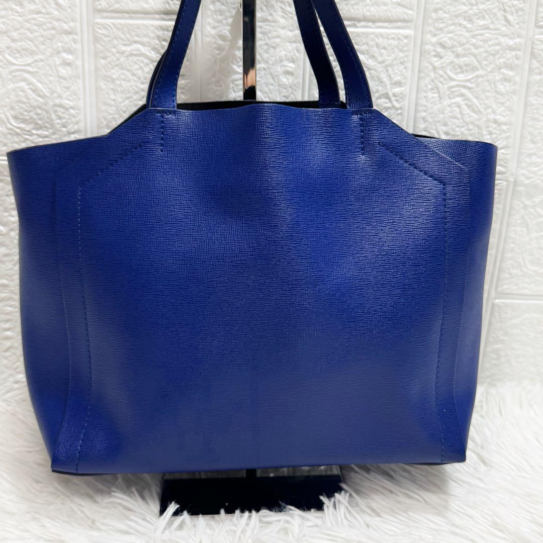 FURLA フルラ　トートバッグ　ハンドバッグ　青系　腕かけ — image 5