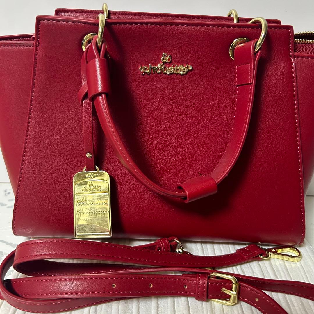 & chouette アンドシュエット、ん 2way ハンドバッグ レッド — image 2