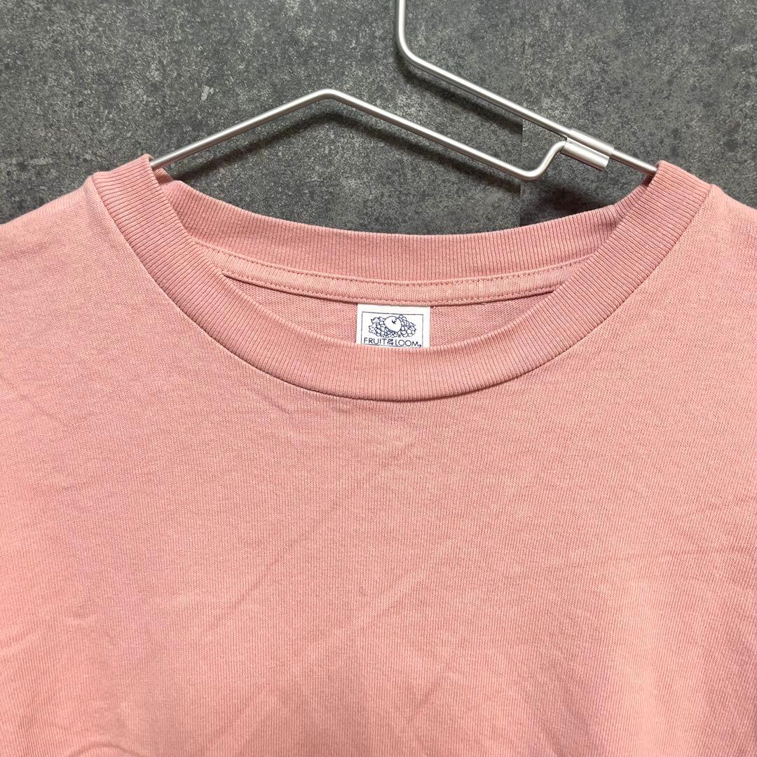 FRUIT OF THE LOOM 無地 ロンT M ピンク 長袖Tシャツ — image 4