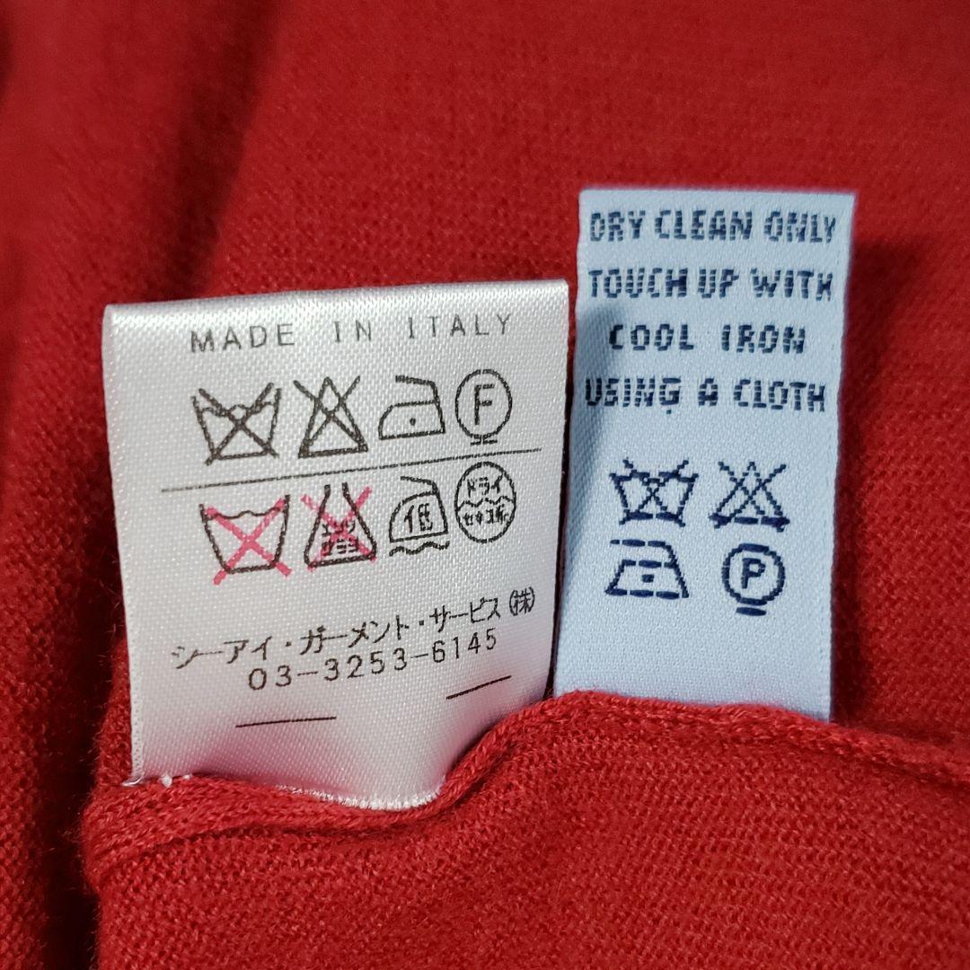 malo 最高級カシミヤ100% Vネック ニット ピュアカシミヤ マーロ 赤色 — image 5