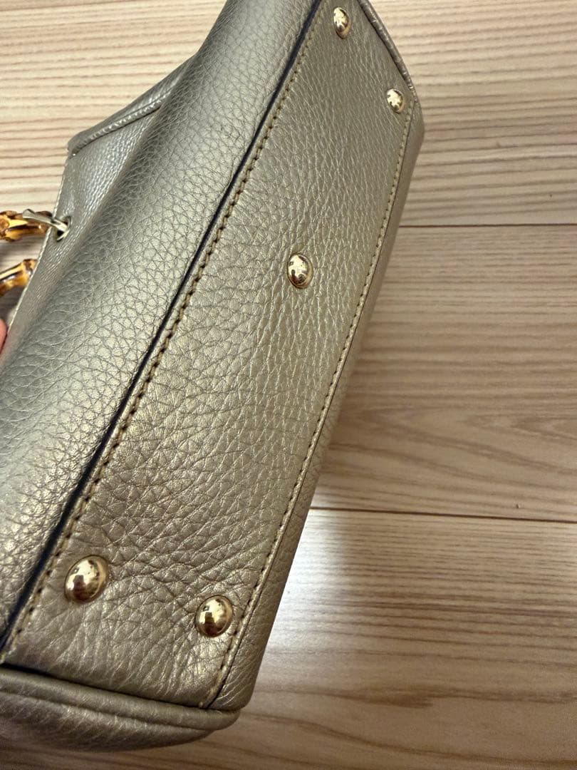 Gucci バンブー ハンドバッグ メタリックシルバー — image 3