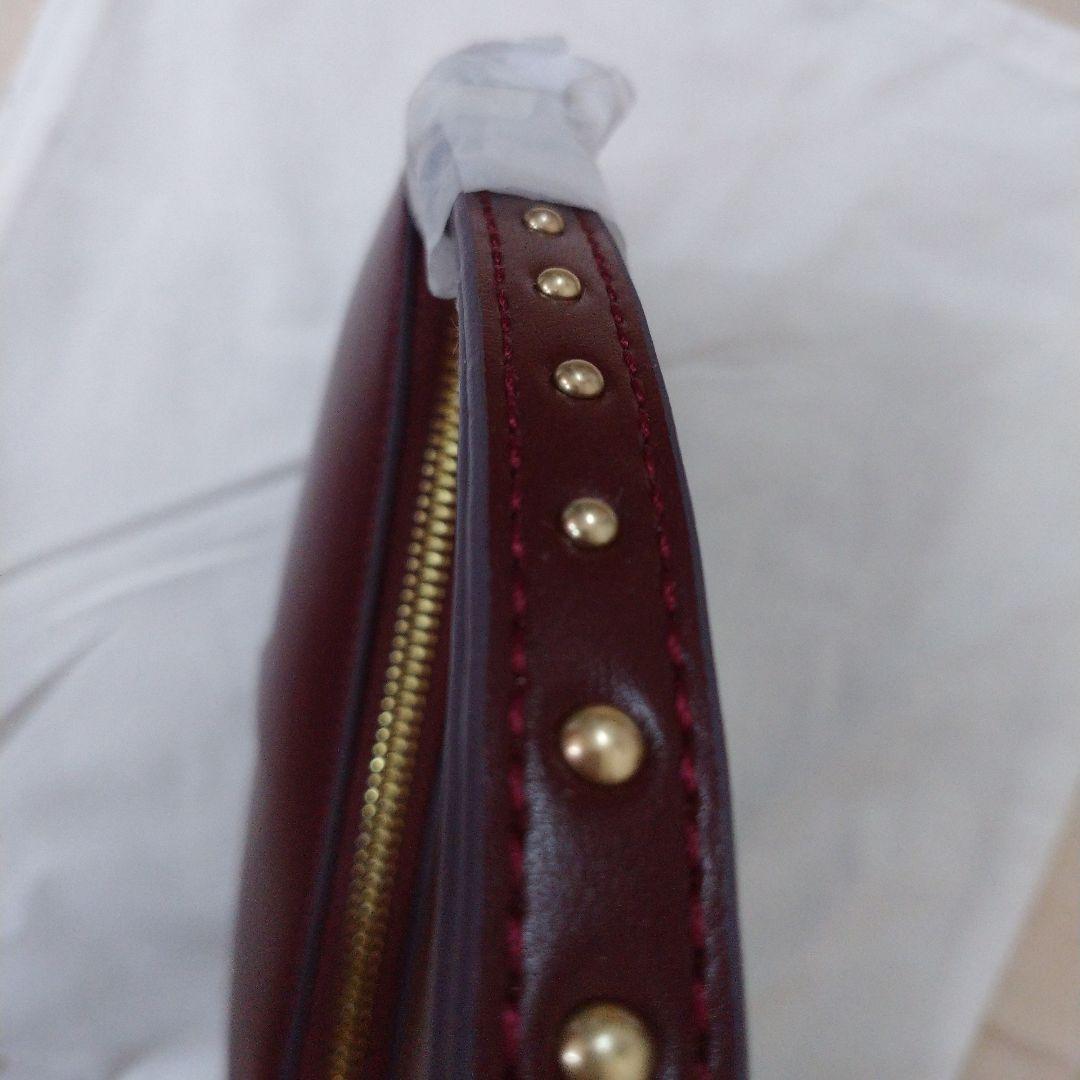 ZARA ハンドバッグ ボルドー スタッズ付き — image 4