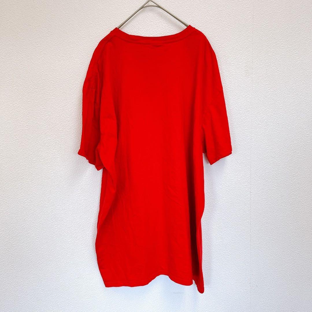 アンビル クリスマス グラフィック クルーネック 半袖 Tシャツ 2XL 赤 綿 — image 2