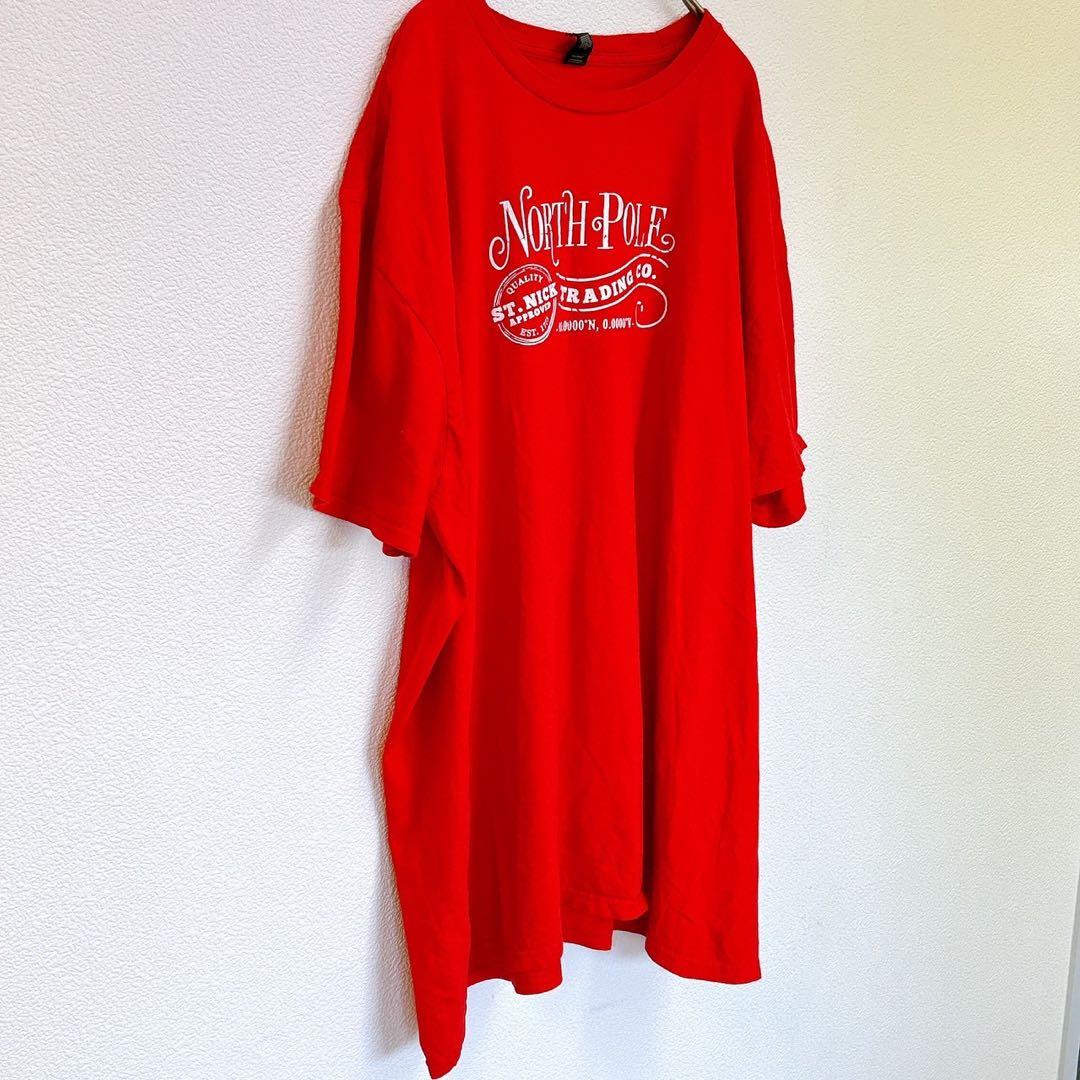 アンビル クリスマス グラフィック クルーネック 半袖 Tシャツ 2XL 赤 綿 — image 5