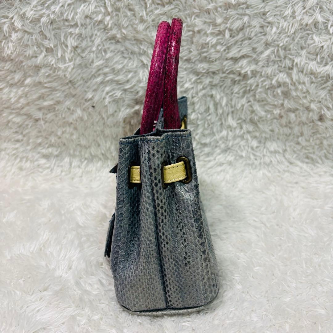 pliable パイソンレザー 2WAY ハンド ショルダー バッグ カデナ — image 4