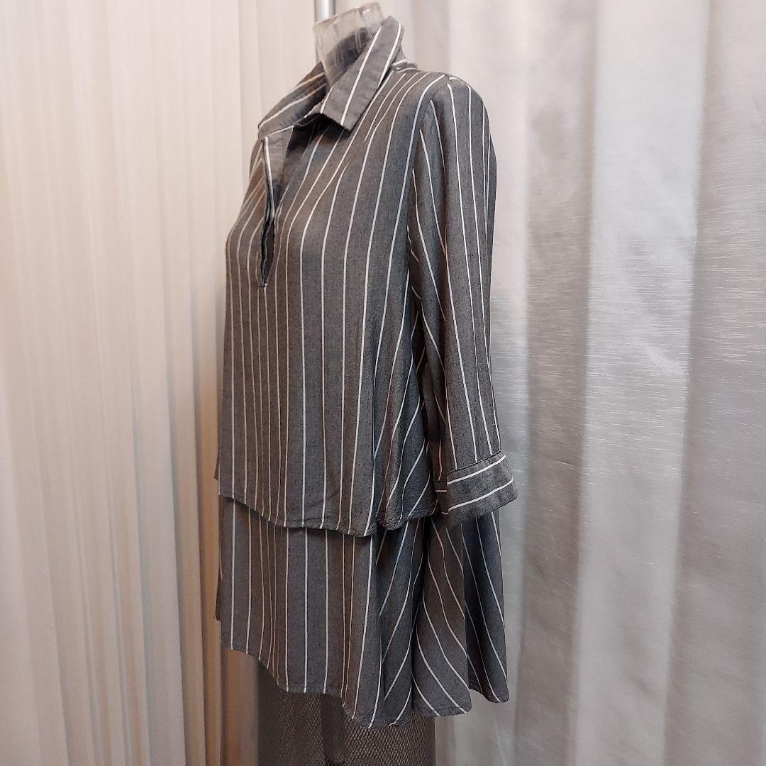 COLZA　コルザ　七分袖 A ライン チュニックシャツ　サイズ L — image 2