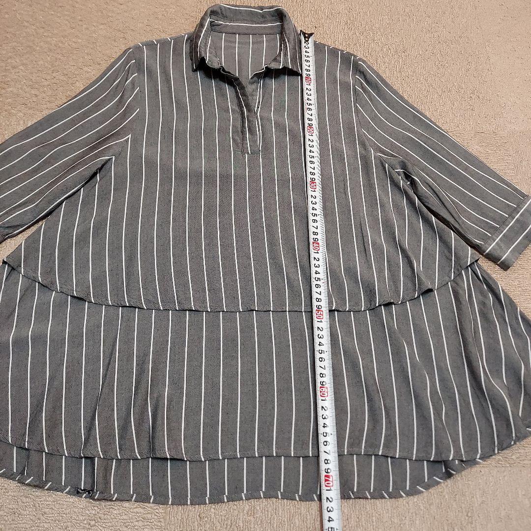 COLZA　コルザ　七分袖 A ライン チュニックシャツ　サイズ L — image 4