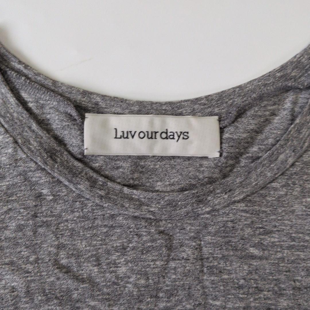 Luv our days プリント長袖カットソー　ロンt 日本製　チャコール — image 4