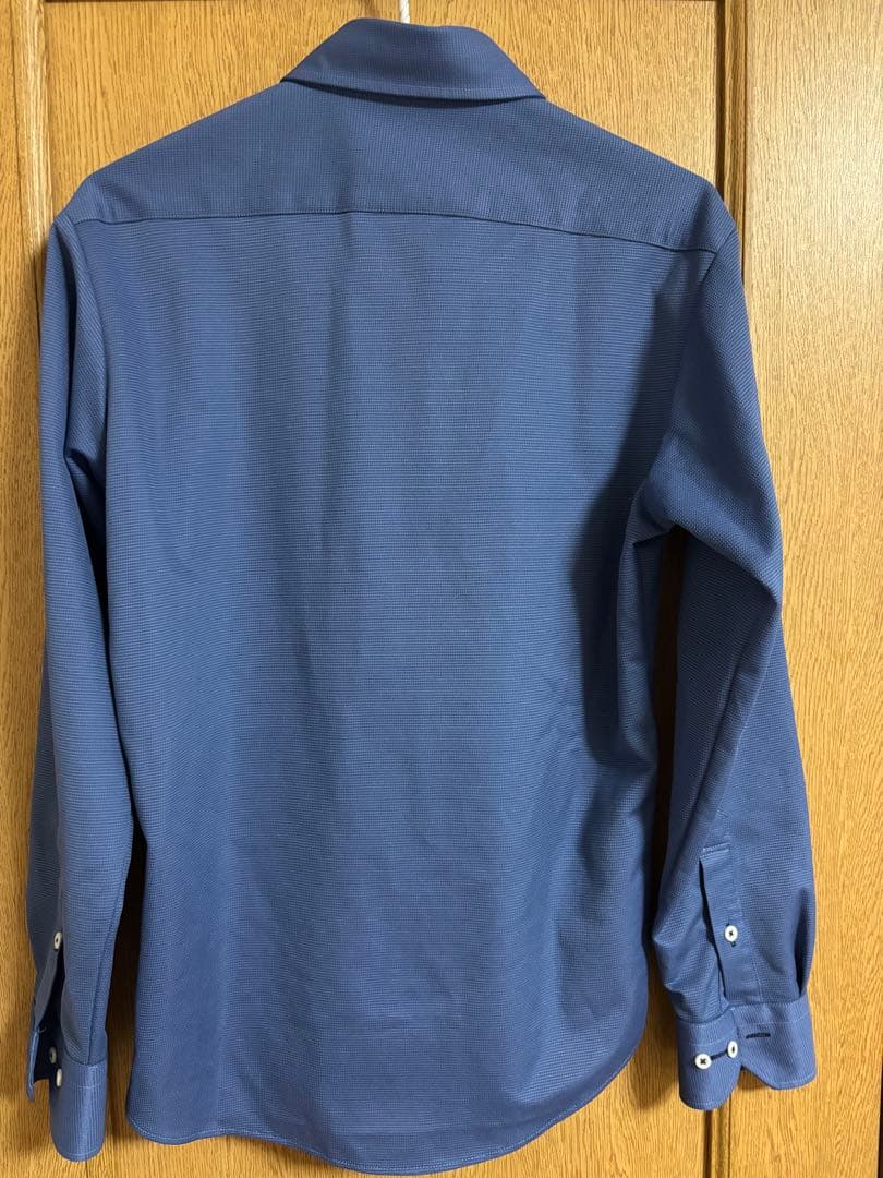 TOPVALU 長袖ビジネスシャツ ブルー ボタンダウン — image 2