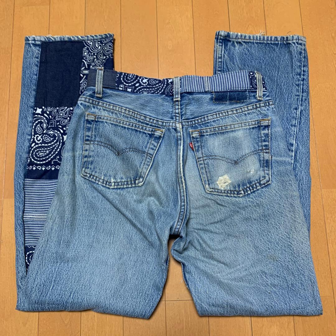 USA製 Re DeNiM リーバイス501 パッチワーク 赤耳 デニムジーンズ — image 5