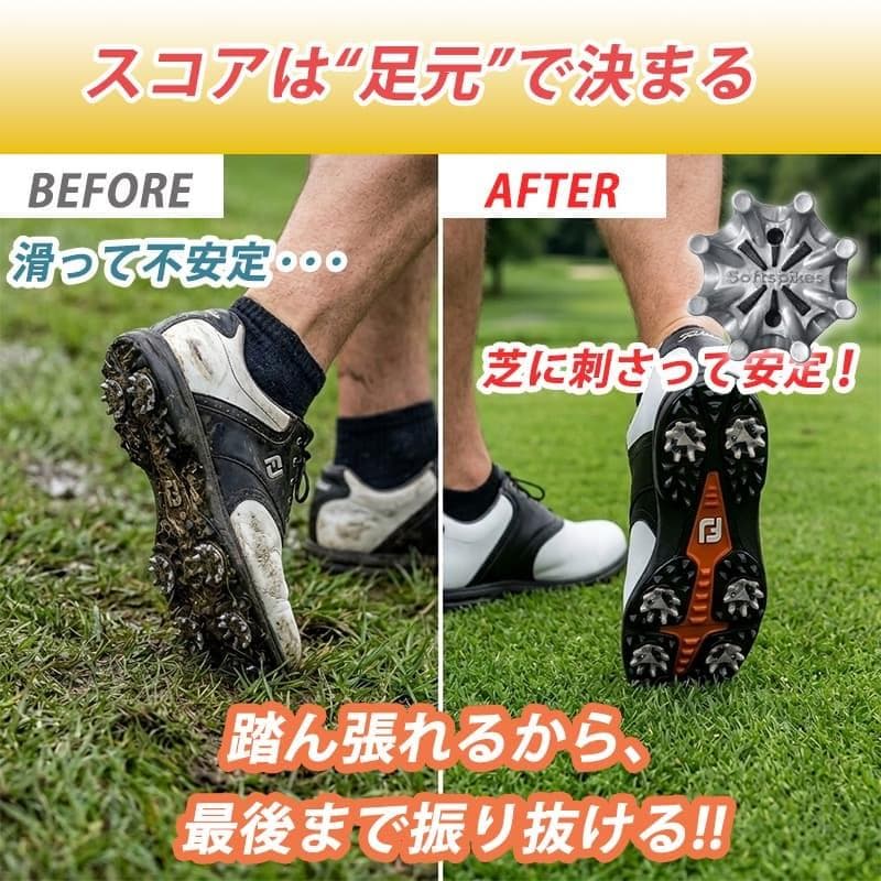 28個 グレー ゴルフスパイク 鋲 ゴルフシューズ レンチ付 FTS3 ゴルフ — image 3