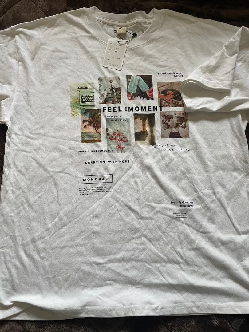 【未使用】MONORA XL ホワイト Tシャツ グラフィックプリント — image 2