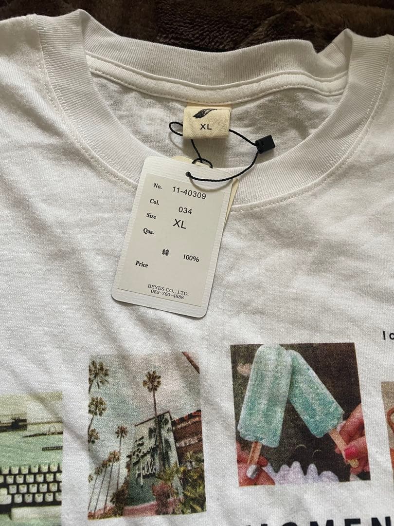 【未使用】MONORA XL ホワイト Tシャツ グラフィックプリント — image 3