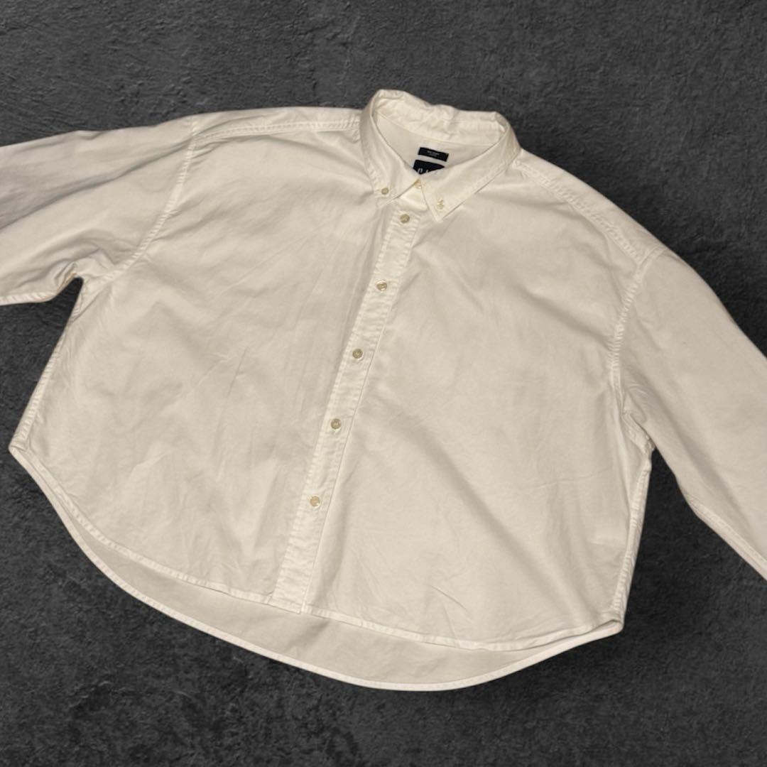 美品　GAP ビッグクロップドシャツ　コットン　白　M — image 2