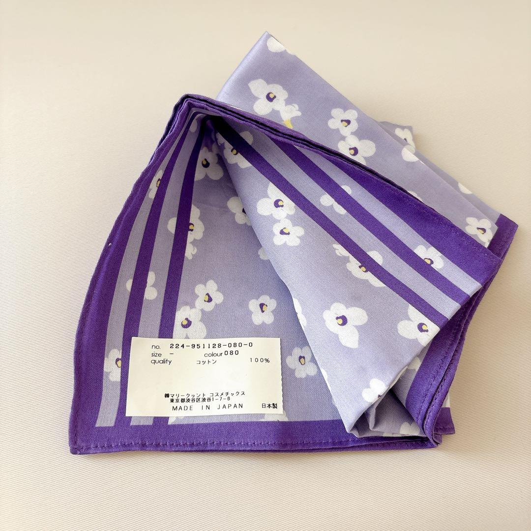 MARY QUANT ハンカチ 花柄 パープル — image 2