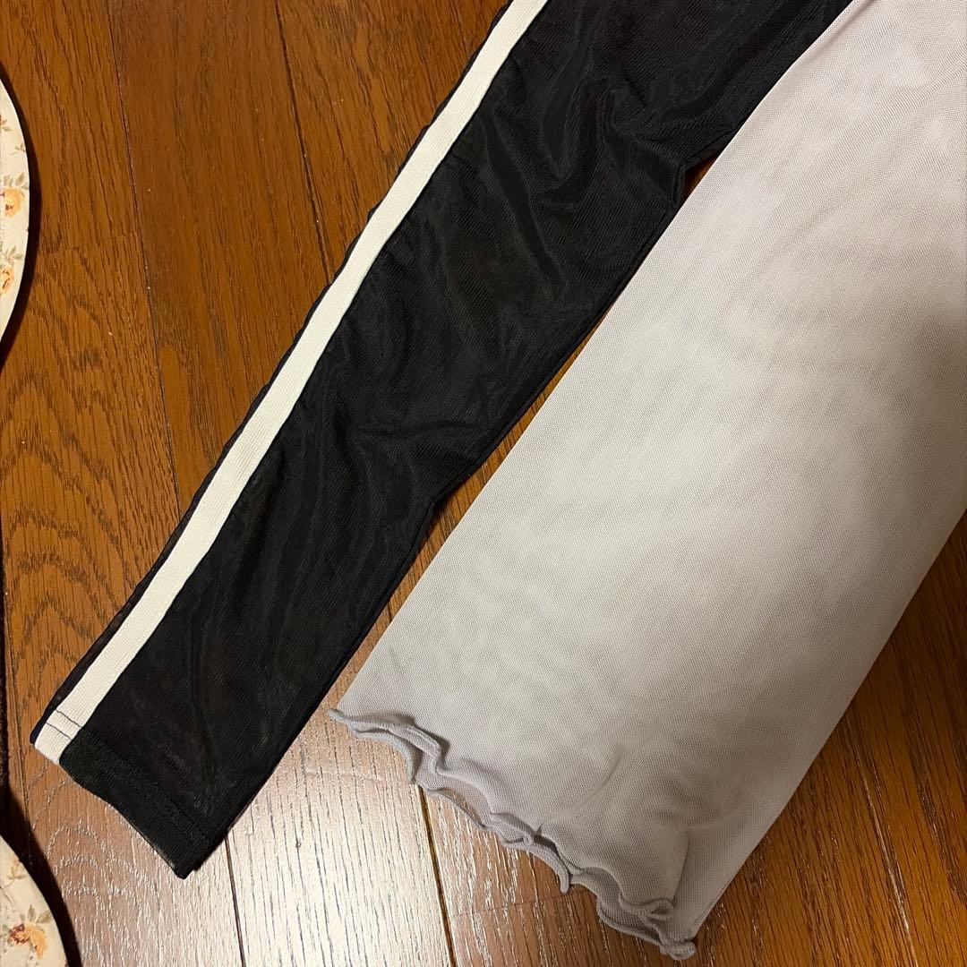 シアーメッシュ長袖トップス 2枚セット — image 2