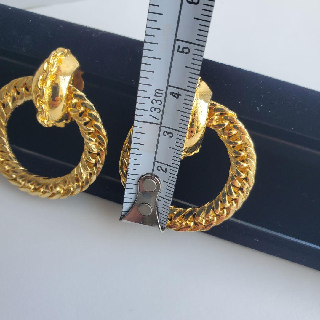 オールド ヴィンテージ 可愛い 丸チェーンデザイン イヤリング アクセサリー — image 3