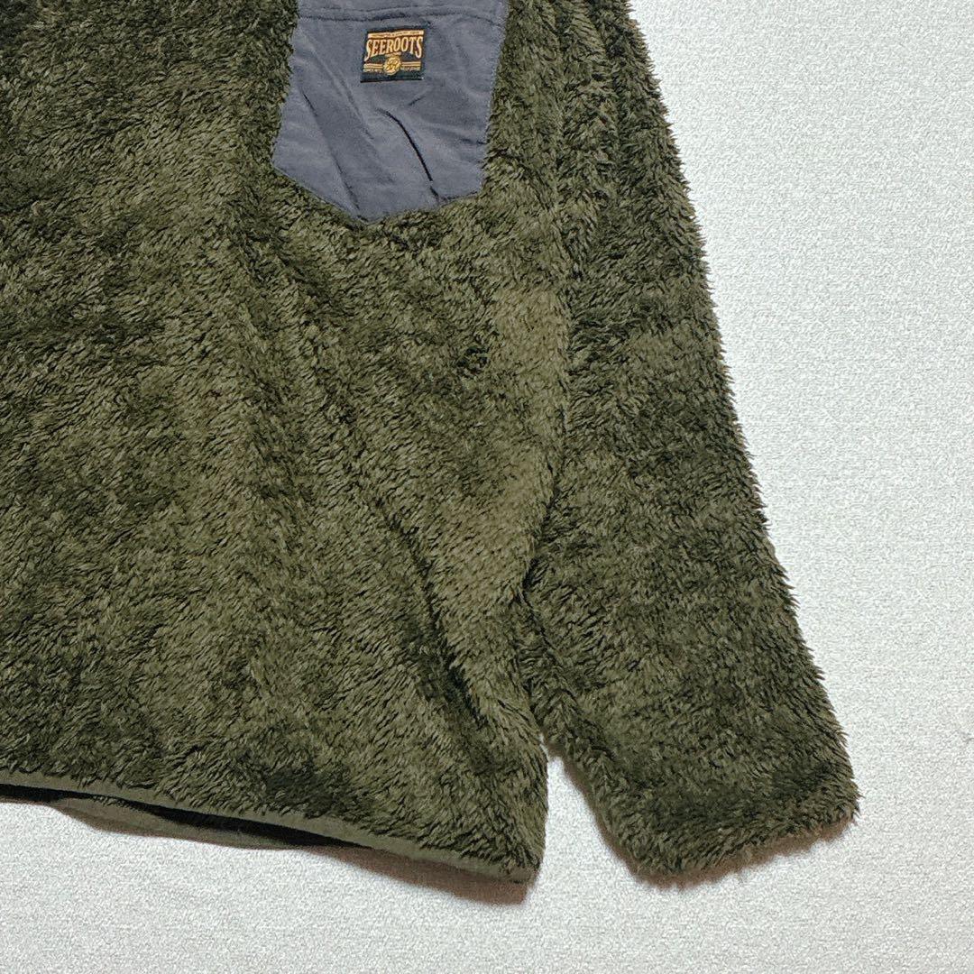 c382 SEE ROOTS ふわもこボア トレーナー　ロゴ入ポケ付　カジュアル — image 4