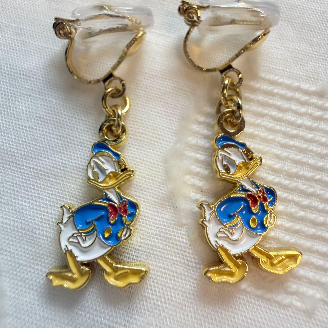 レトロ可愛い♡ ディズニー ドナルドダック イヤリング マスコット ゴールド色 — image 3