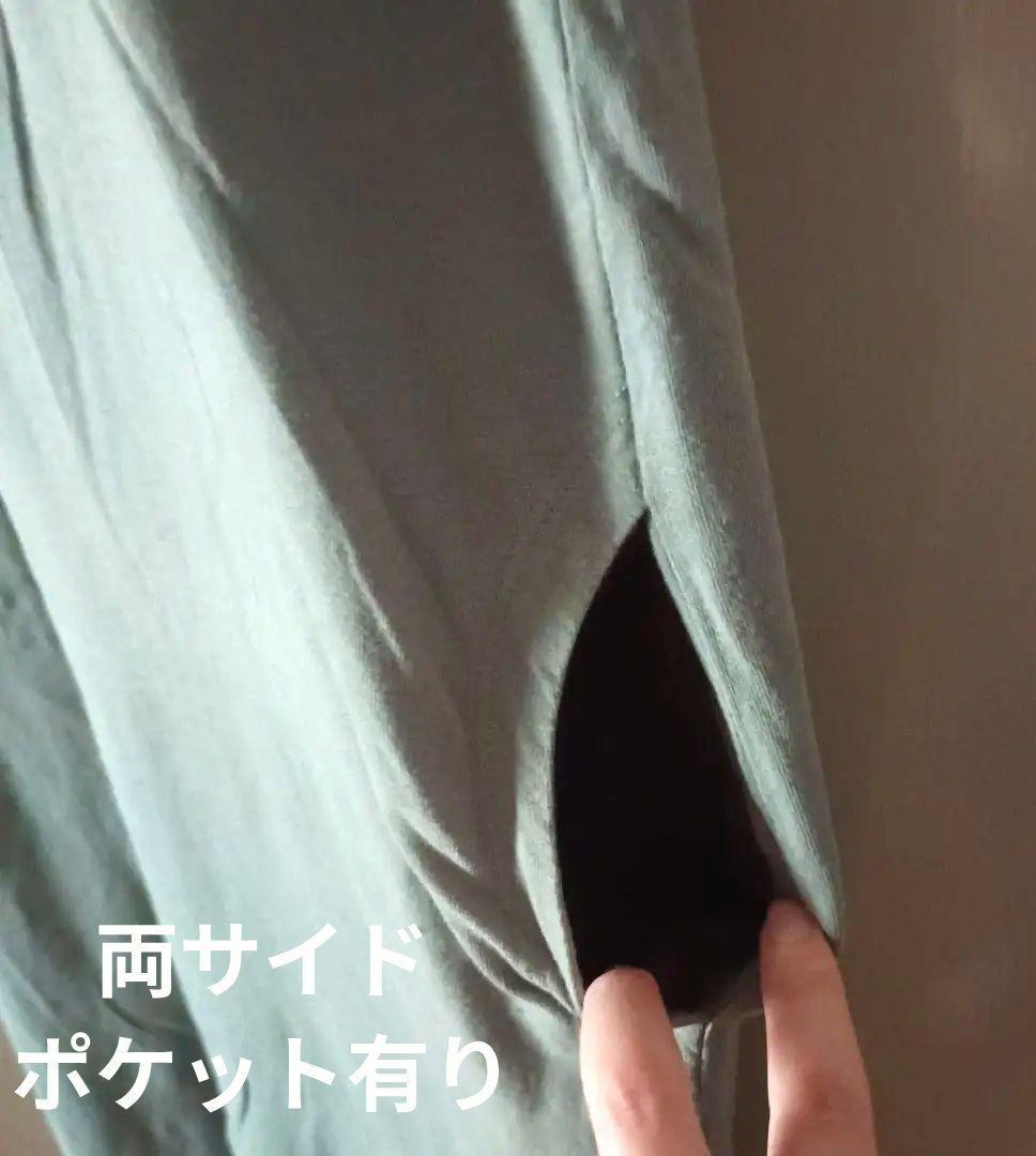 mili an deni カーキ ノースリーブストレートワンピース Mサイズ — image 4