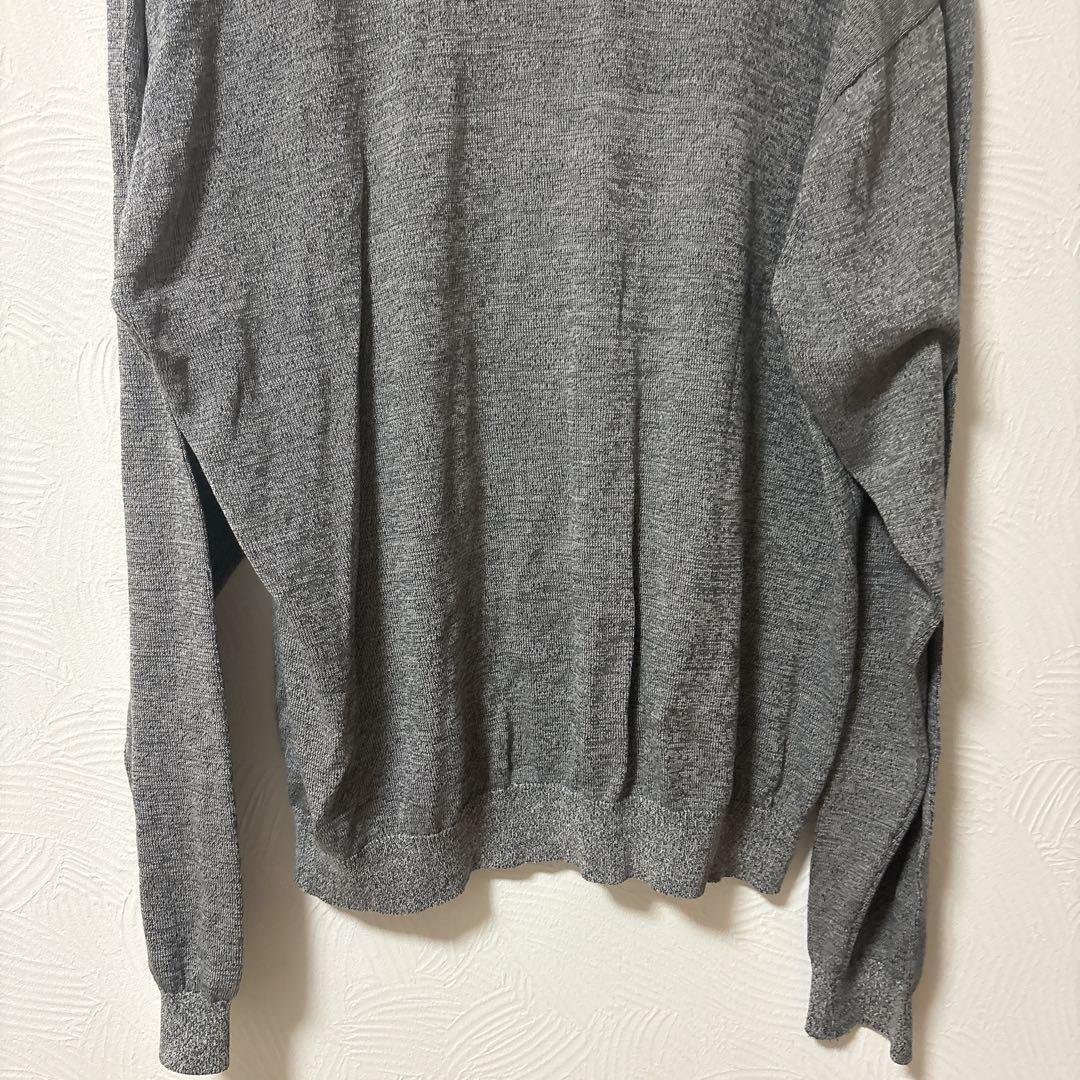 PRONTO UOMO ニット モックネック 無地 L/G 灰色 長袖 — image 4