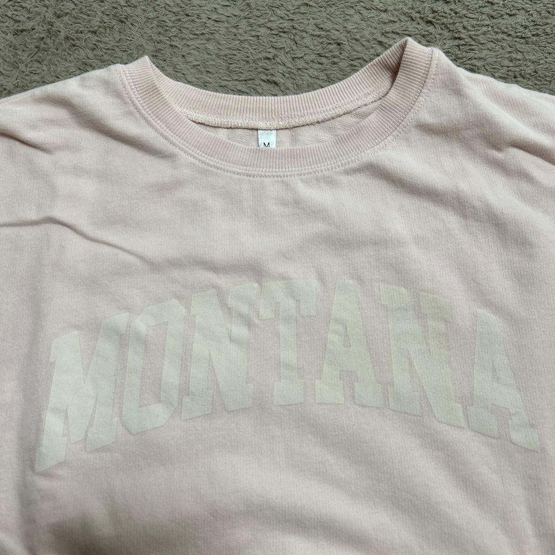 coca MONTANA ロゴスウェット半袖 カットソー　ライトピンク　Ｍ — image 3