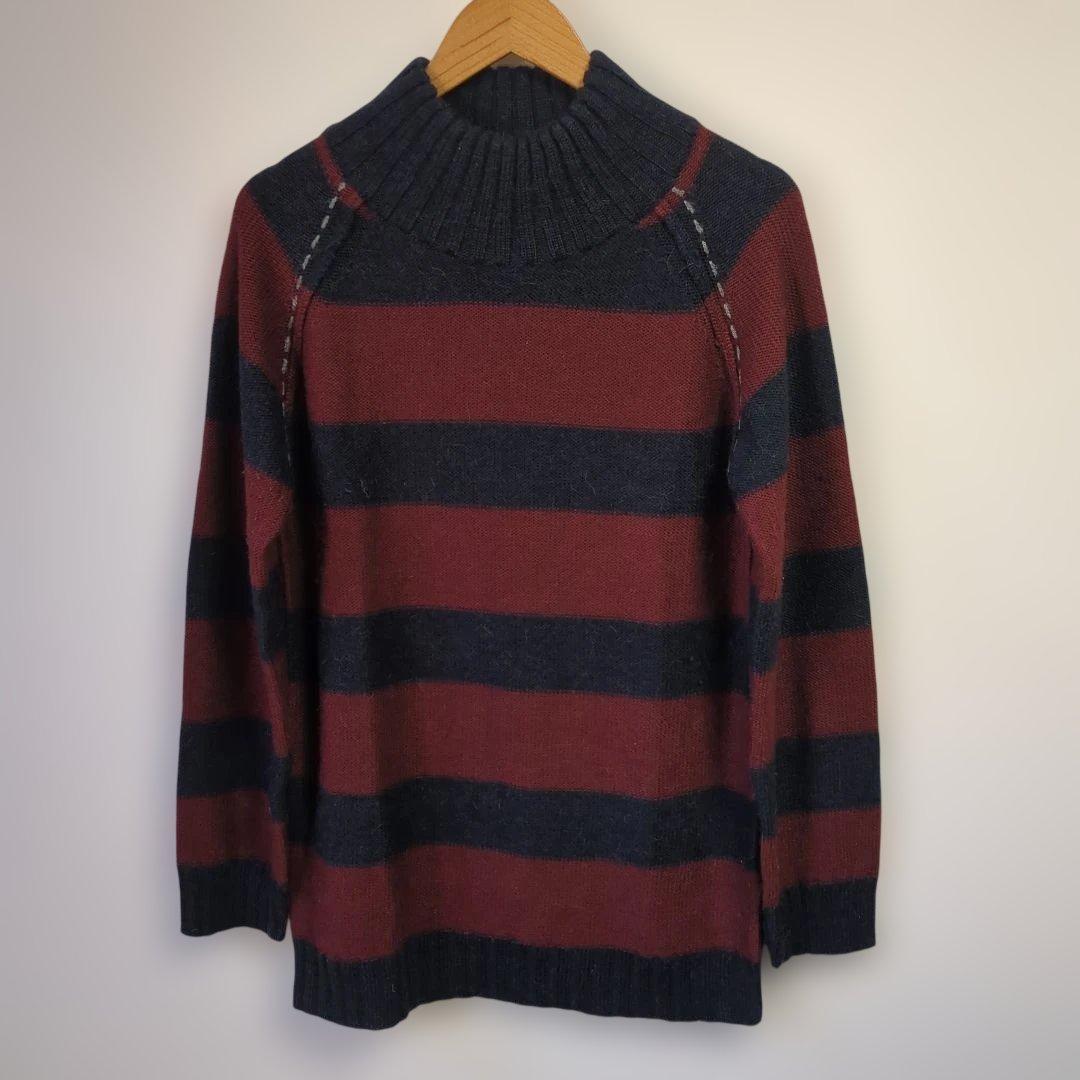 GRIFFIN HARTLAND　ニット　ハイネック　ボーダー　アルパカ　Ⅼ — image 3