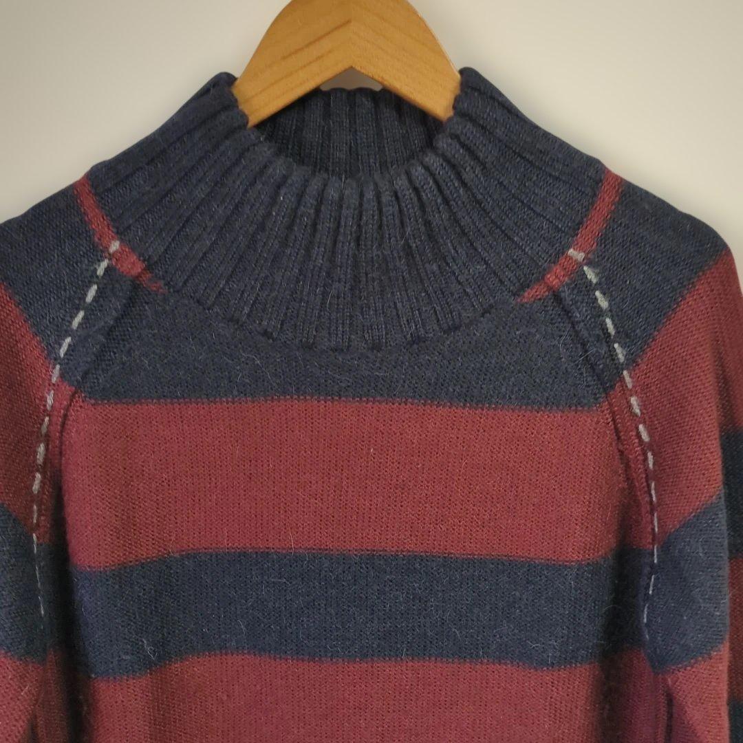 GRIFFIN HARTLAND　ニット　ハイネック　ボーダー　アルパカ　Ⅼ — image 4