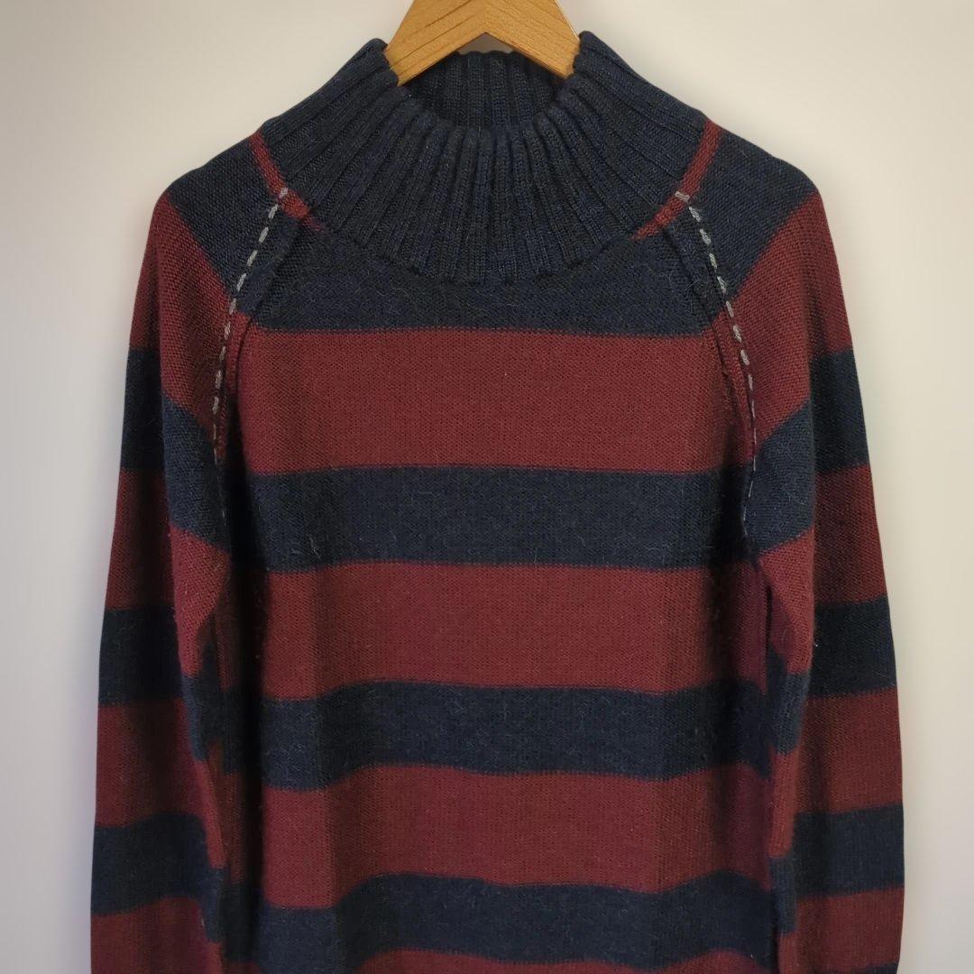 GRIFFIN HARTLAND　ニット　ハイネック　ボーダー　アルパカ　Ⅼ — image 5