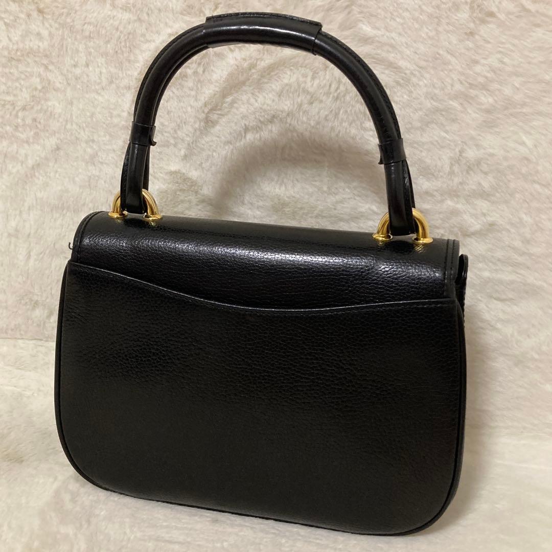 美品 BALLY バリー ハンドバッグ トップハンドル ターンロック ブラック — image 3
