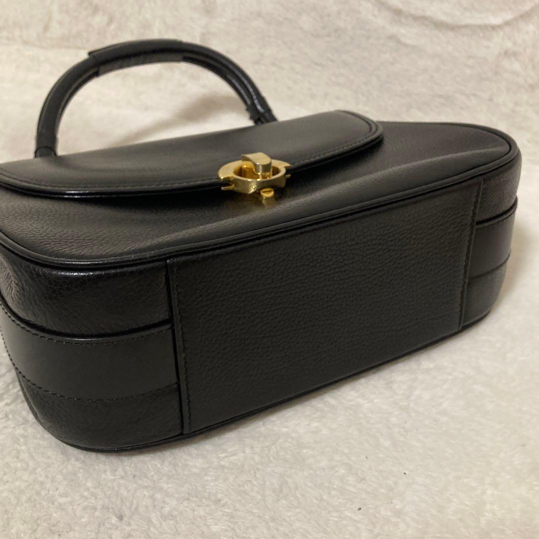美品 BALLY バリー ハンドバッグ トップハンドル ターンロック ブラック — image 5