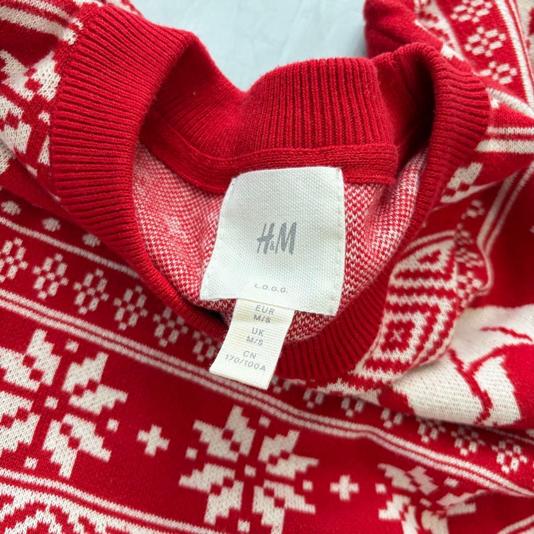 H&M クリスマス柄ニットセーター レッド シロクマ — image 4