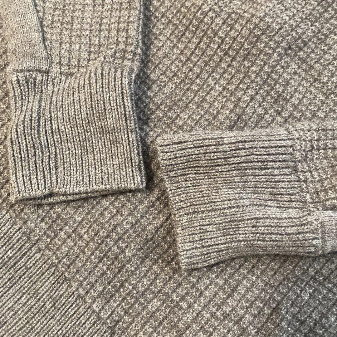 無印良品 ブラウン ウール 切り替えニット セーター Mサイズ — image 3