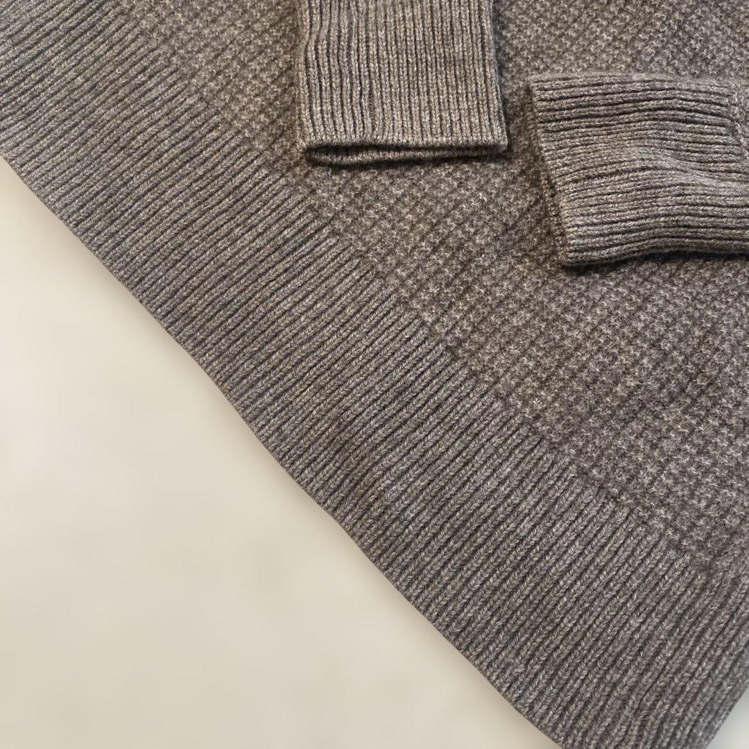 無印良品 ブラウン ウール 切り替えニット セーター Mサイズ — image 4