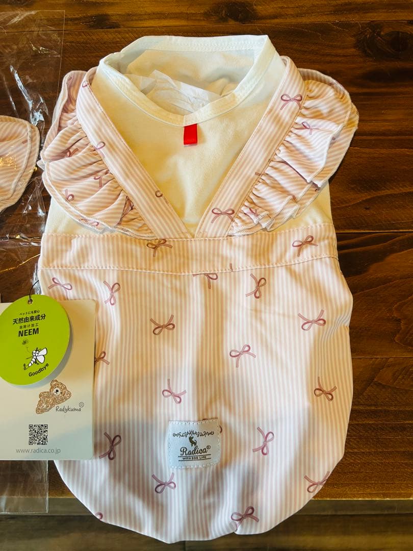 Radica ラディカ 犬服 2枚セット リボン柄 ピンク 新品 M — image 2
