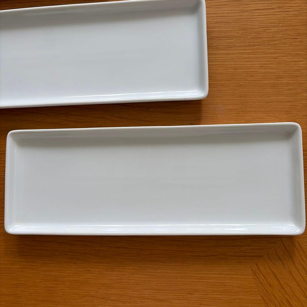 【美品】白陶器　長方形　3枚セット — image 4