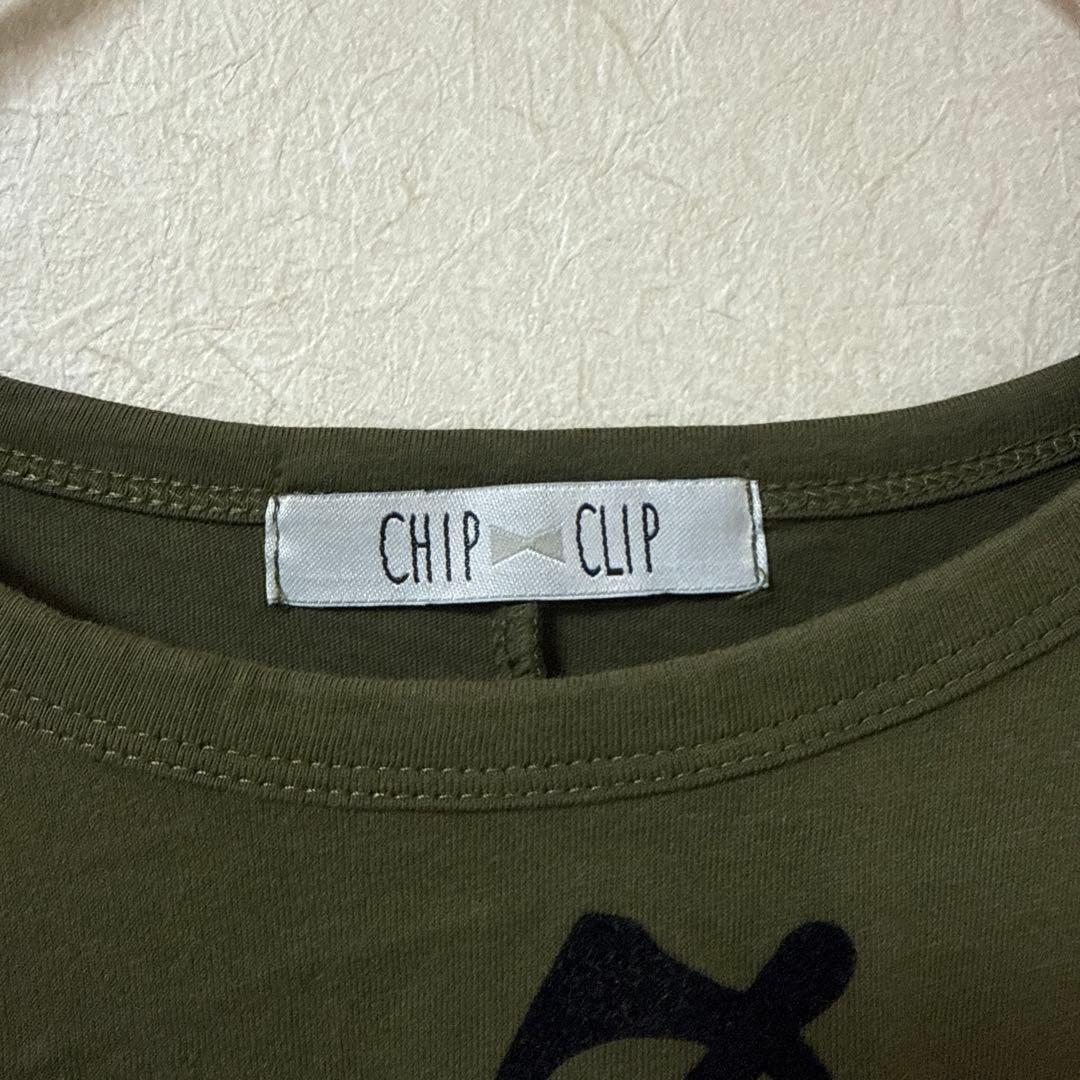 CHIP CLIP 半袖　Tシャツ　カーキ 4L オーバーサイズ　ロゴ　夏 — image 2