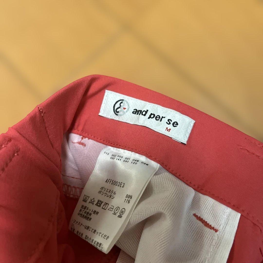 【美品】And per se And ゴルフパンツ ピンク — image 5