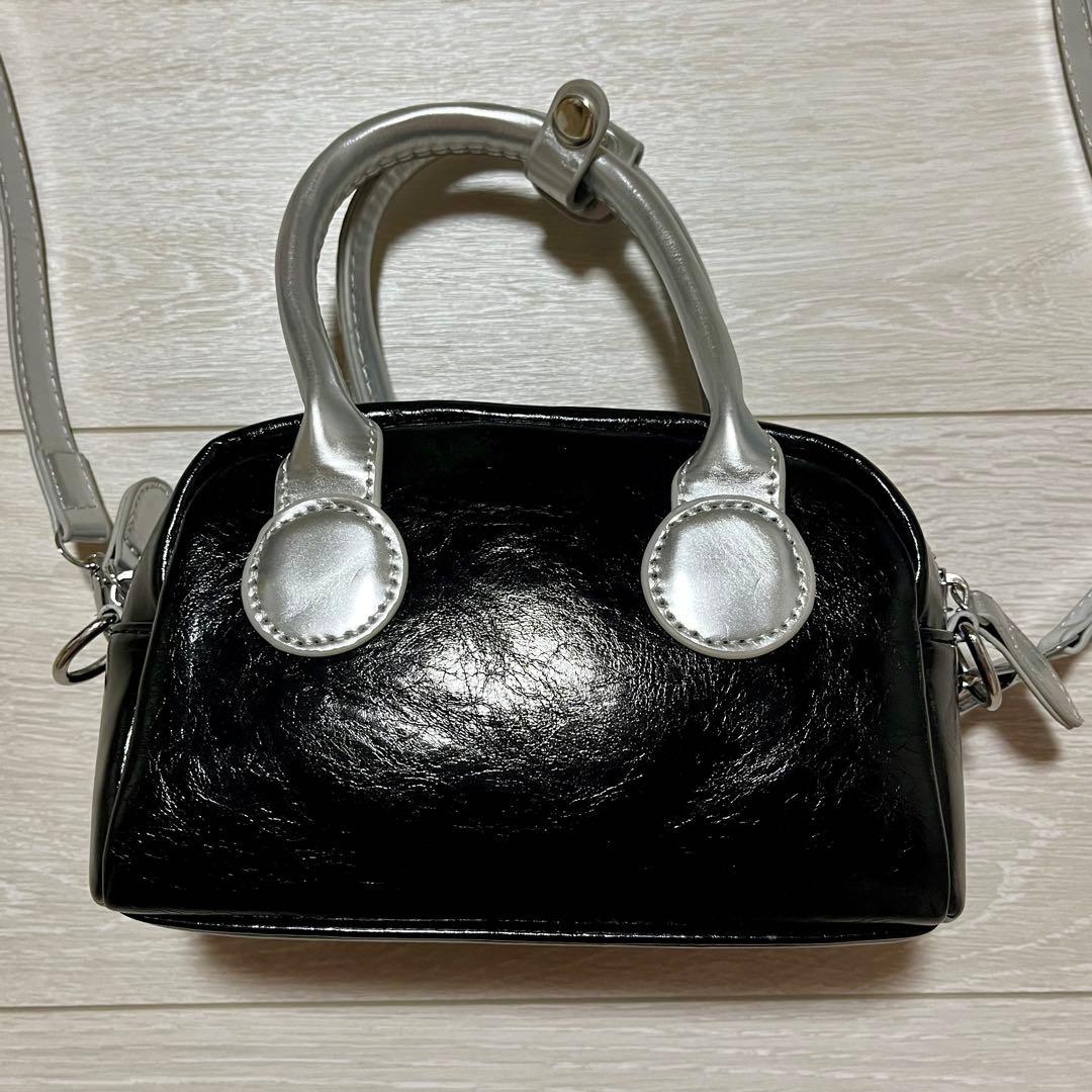 ✨️ソルロン✨️ 2WAYボストンバッグ ショルダー シルバー ブラック セット — image 2