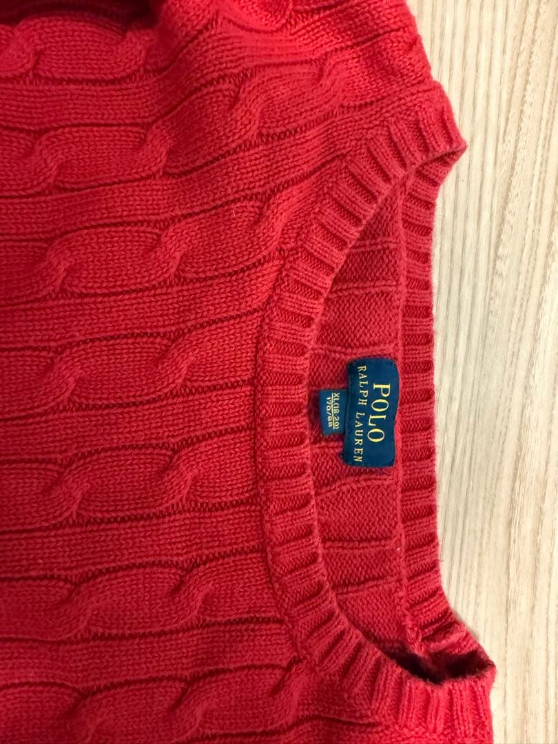 Polo Ralph Lauren ケーブルニット セーター レッド XL — image 3