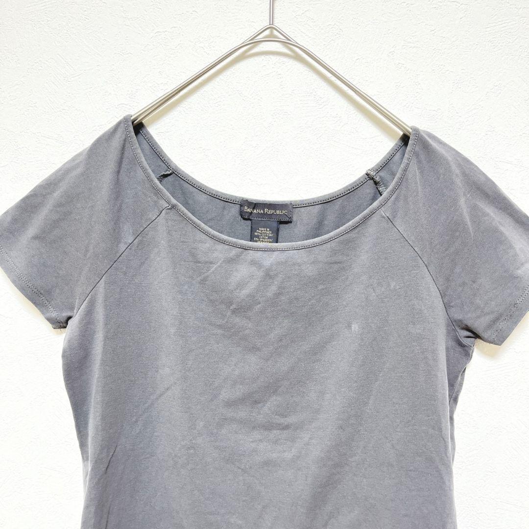 バナナリパブリック　半袖Ｔシャツ　S　グレー　クルーネック　柔らか　無地　954 — image 2
