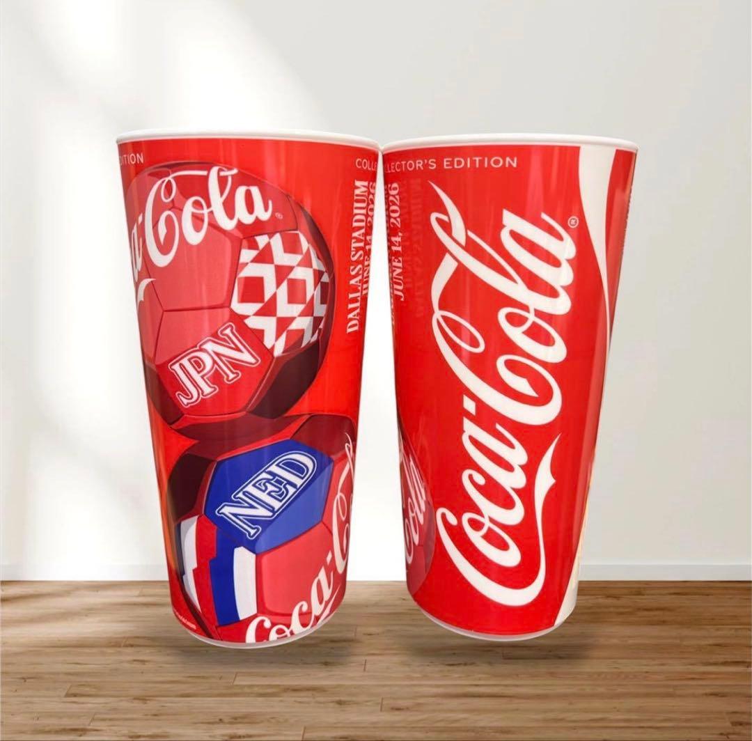 FIFA 2026 記念プラカップ NEDvsJPN コカコーラ2個セット — image 2