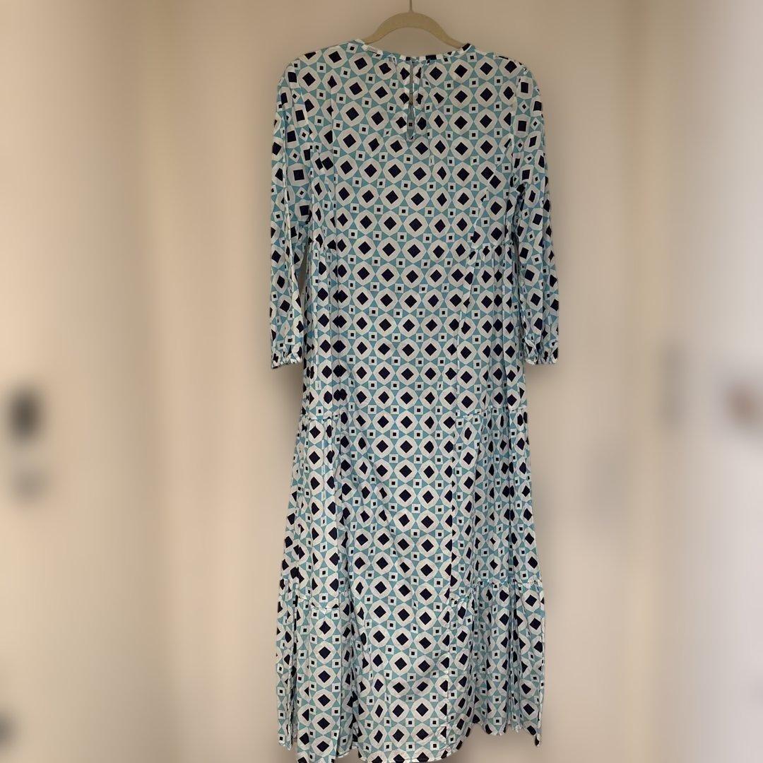 ZARA ジオメトリック柄 ロングワンピース 長袖 — image 3