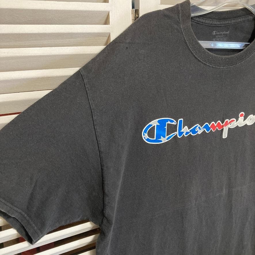 FEKN ブランド Tシャツ 黒 チャンピオン Champion ロゴ 星条旗 — image 4