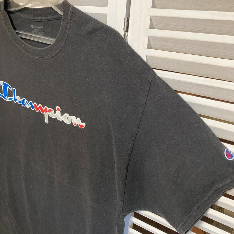 FEKN ブランド Tシャツ 黒 チャンピオン Champion ロゴ 星条旗 — image 5